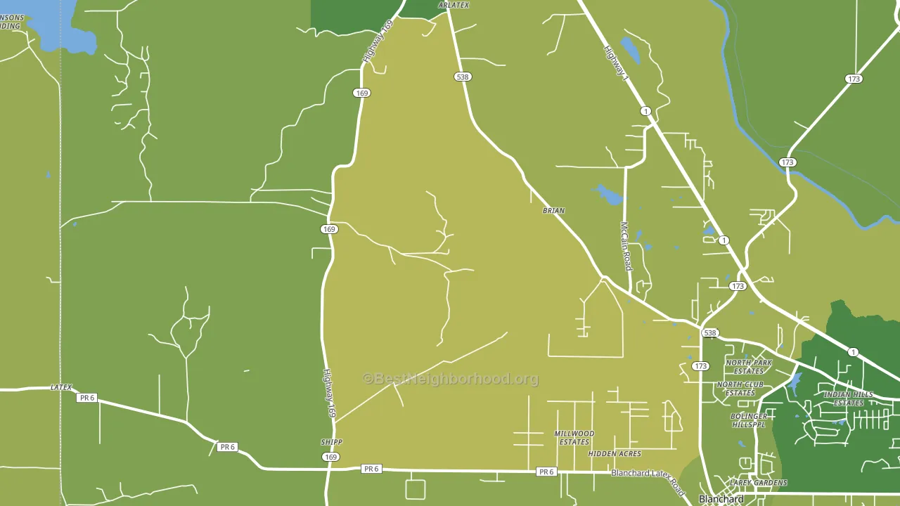 Mooringsport, LA block-group voter-turnout map