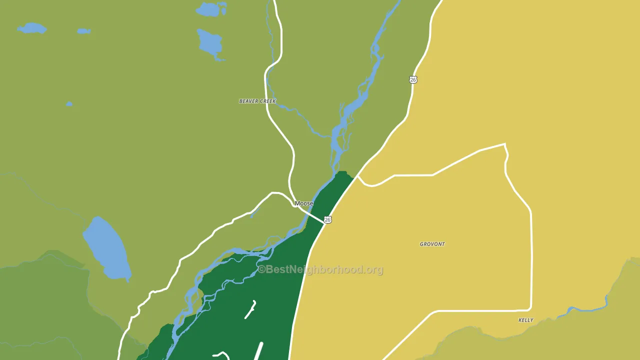 Moose, WY block-group voter-turnout map