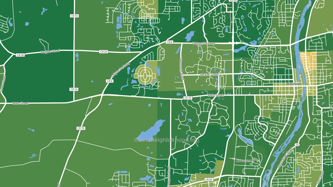 Mooseheart, IL block-group voter-turnout map