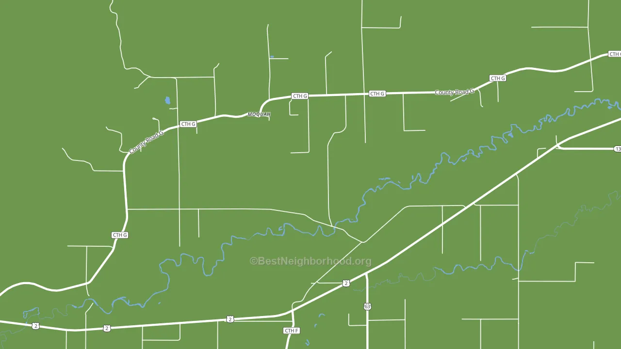 Moquah, WI block-group voter-turnout map