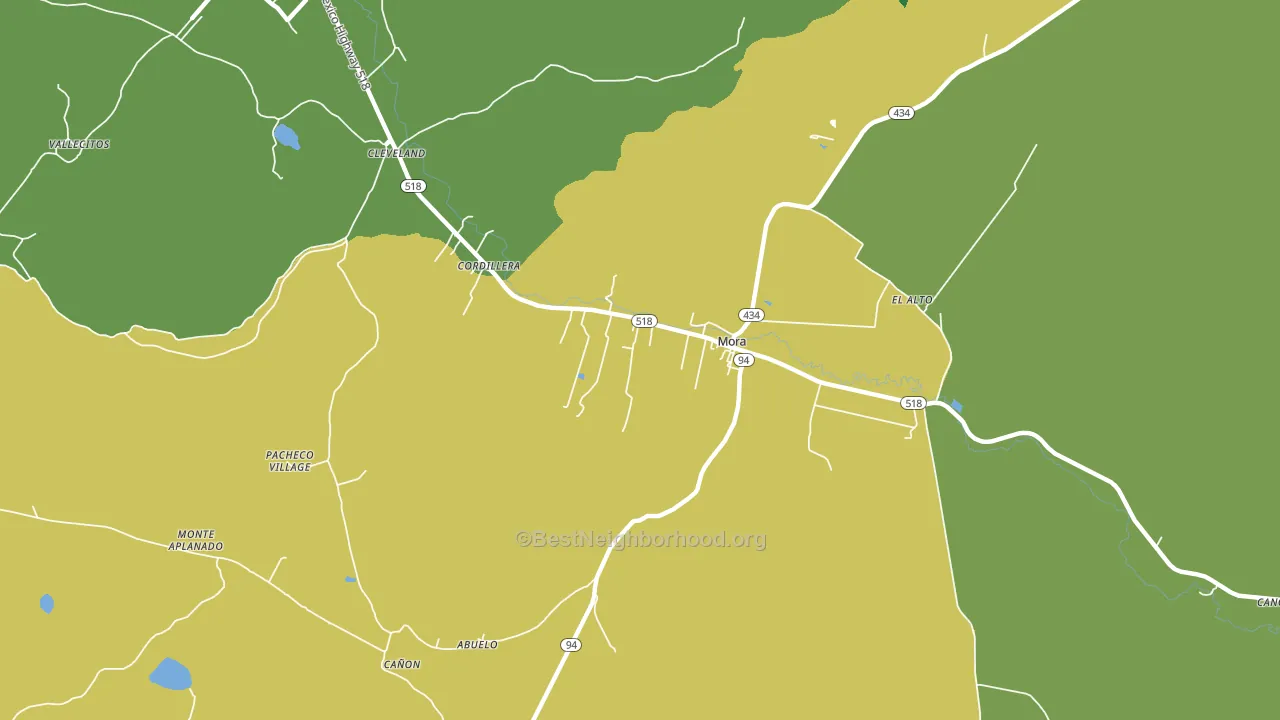 Mora, NM block-group voter-turnout map