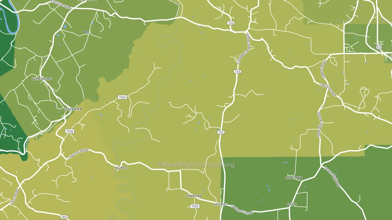 Morann, PA block-group voter-turnout map