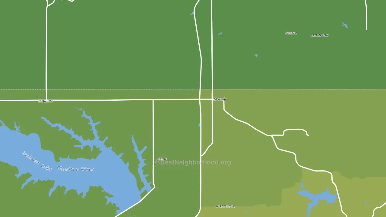 Moravia, IA block-group voter-turnout map