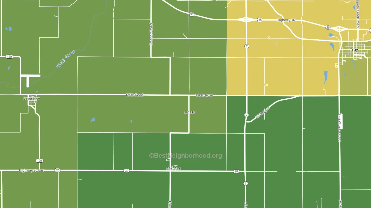 Moray, KS block-group voter-turnout map