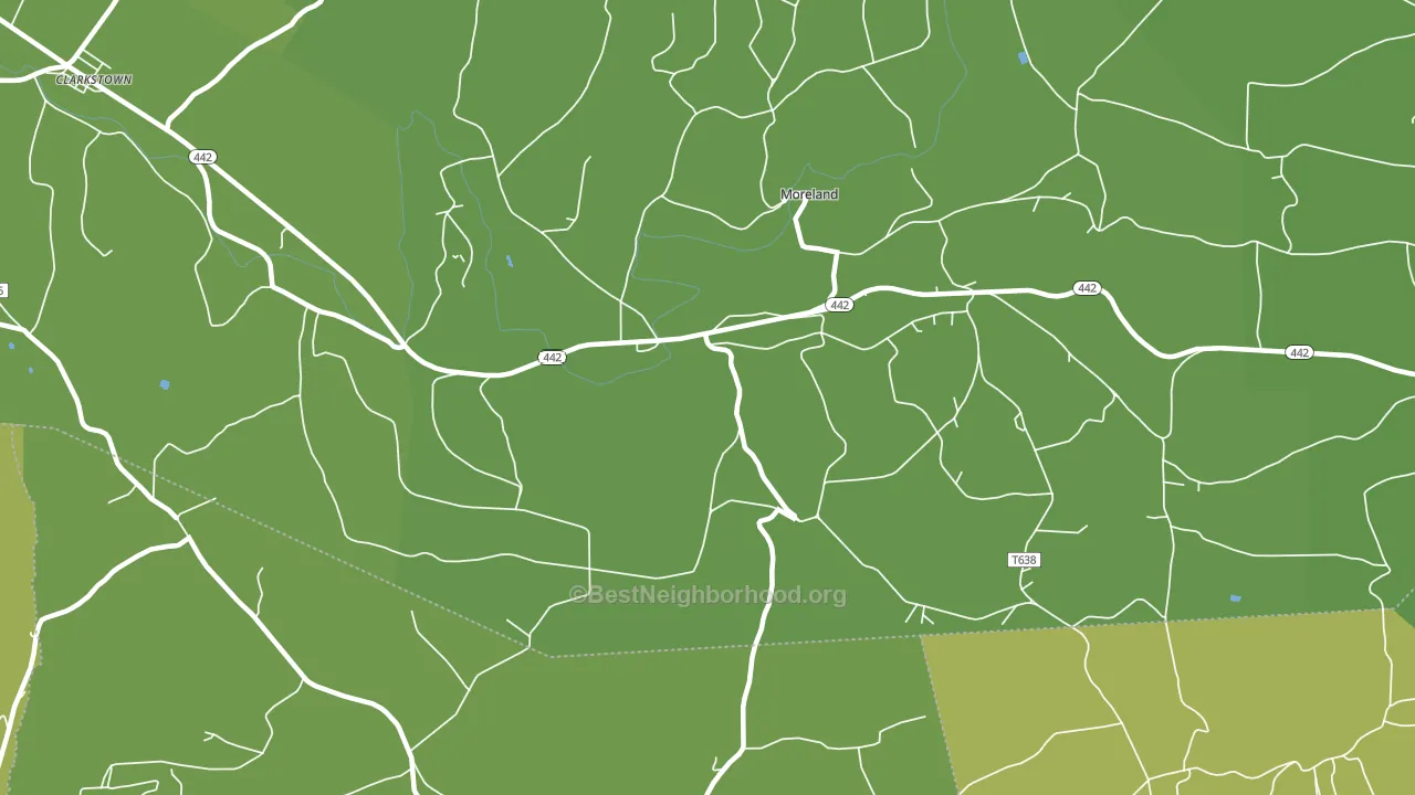 Moreland, PA block-group voter-turnout map