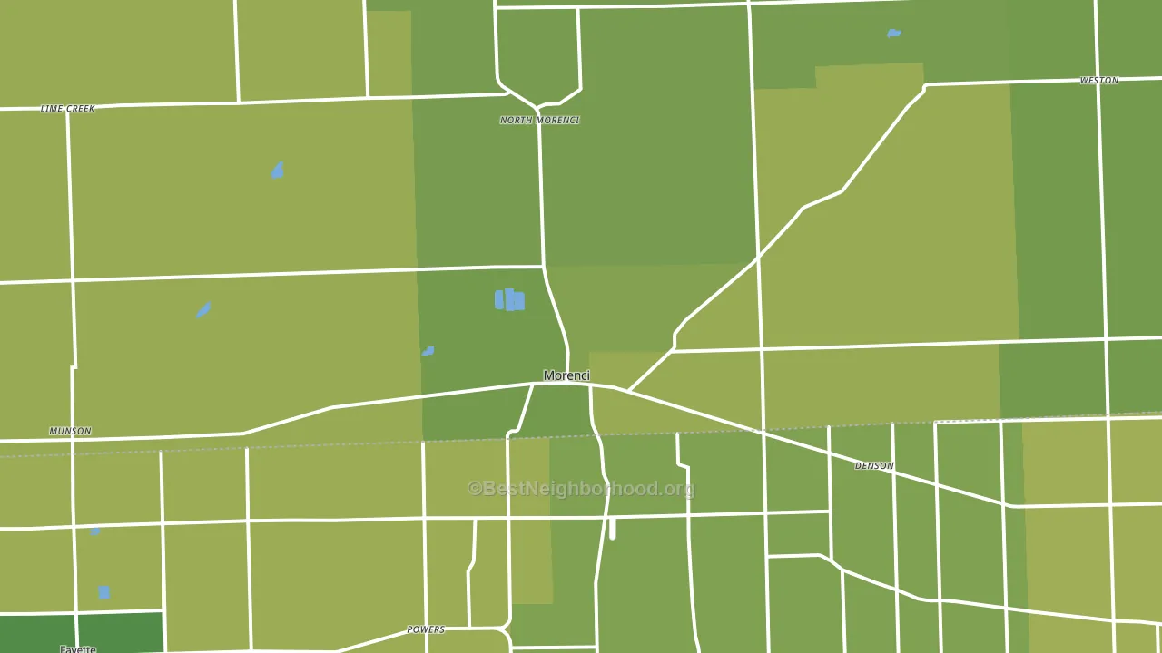 Morenci, MI block-group voter-turnout map