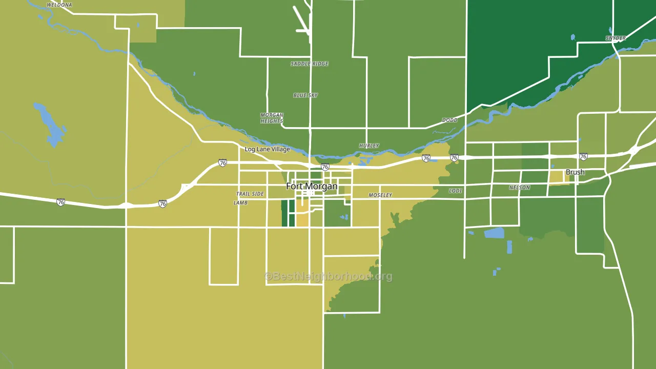 Morgan County, CO block-group voter-turnout map
