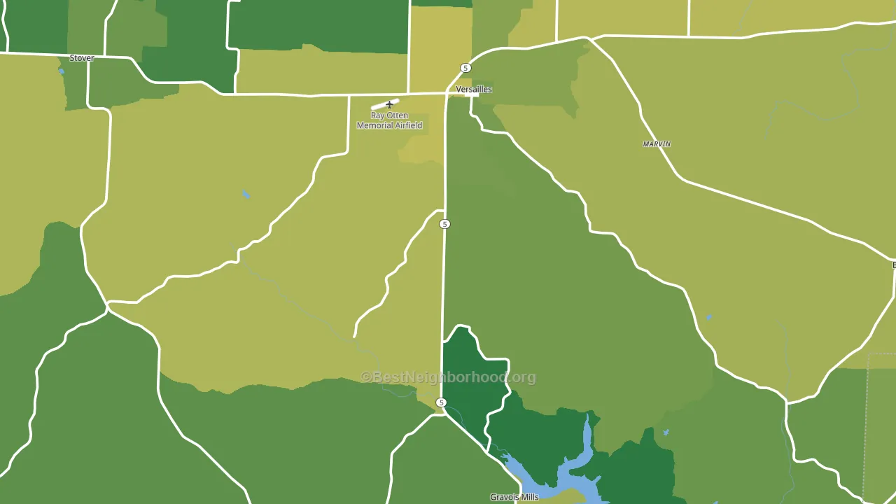 Morgan County, MO block-group voter-turnout map