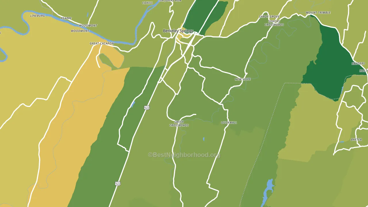 Morgan County, WV block-group voter-turnout map