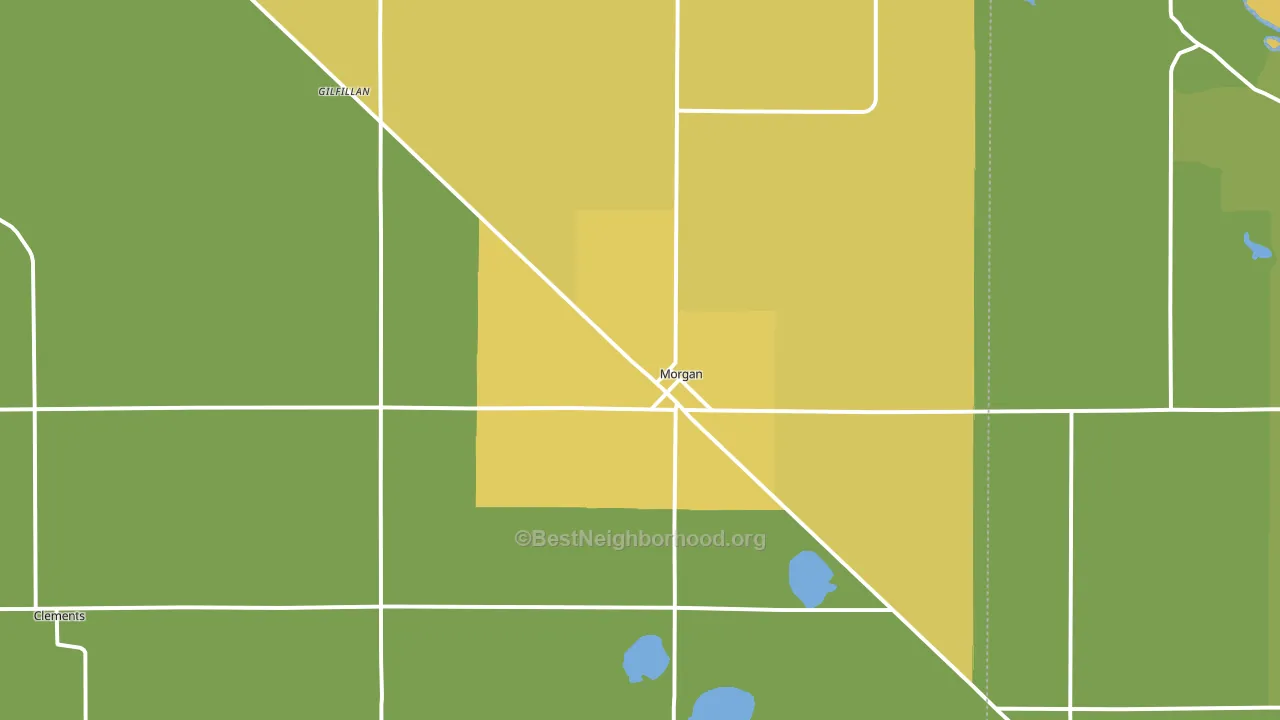 Morgan, MN block-group voter-turnout map