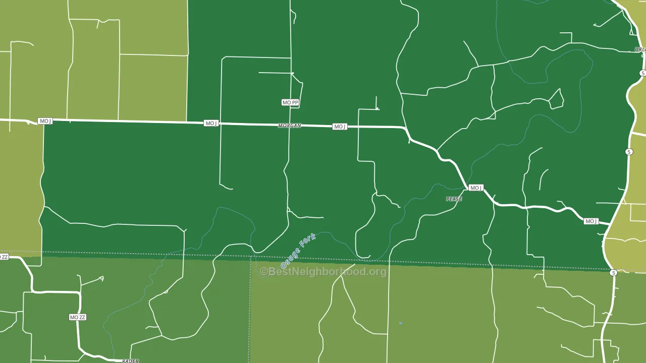 Morgan, MO block-group voter-turnout map