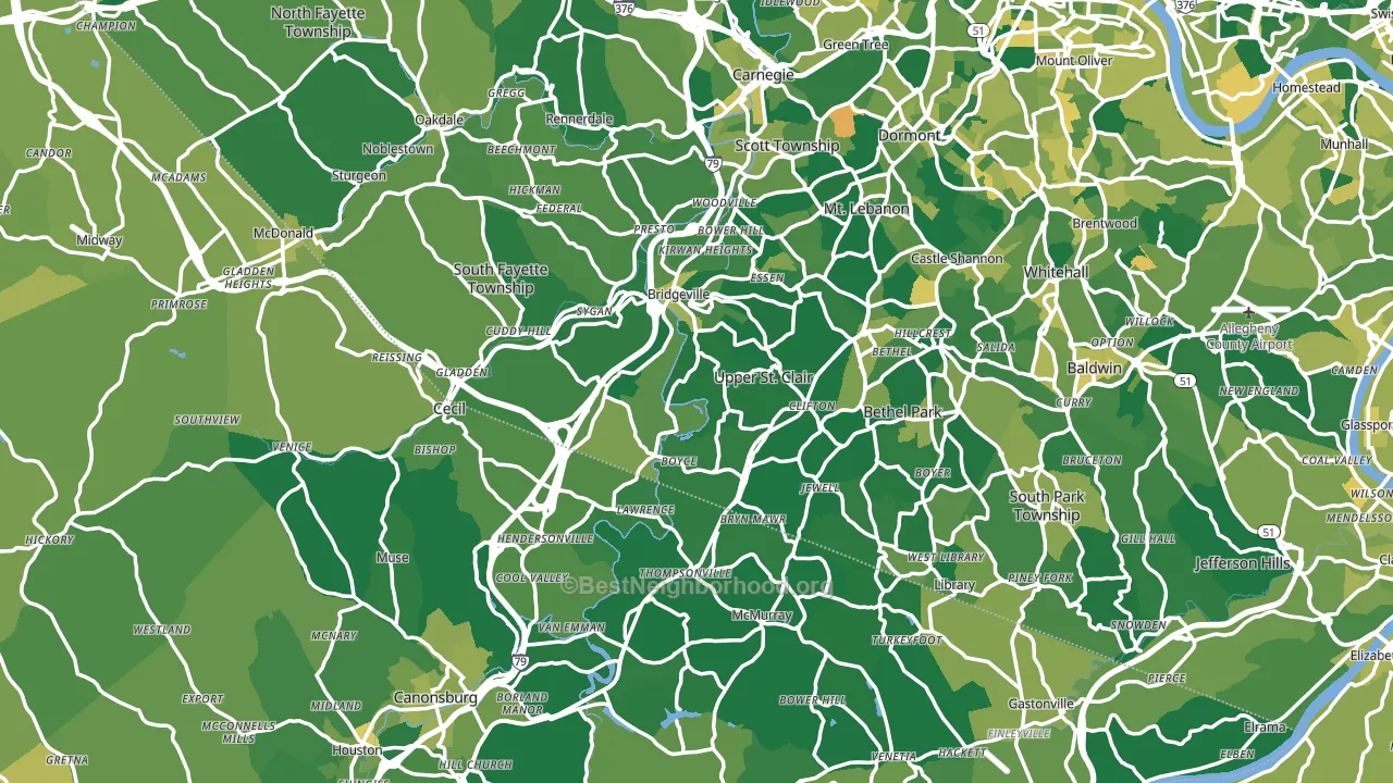 Morgan, PA block-group voter-turnout map