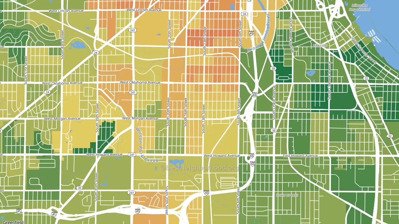 Morgandale, Milwaukee, WI block-group voter-turnout map