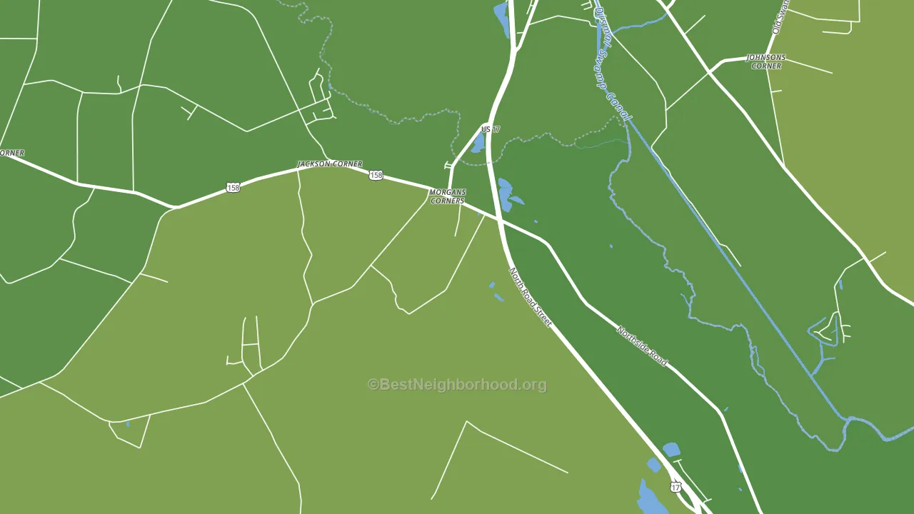 Morgans Corners, NC block-group voter-turnout map
