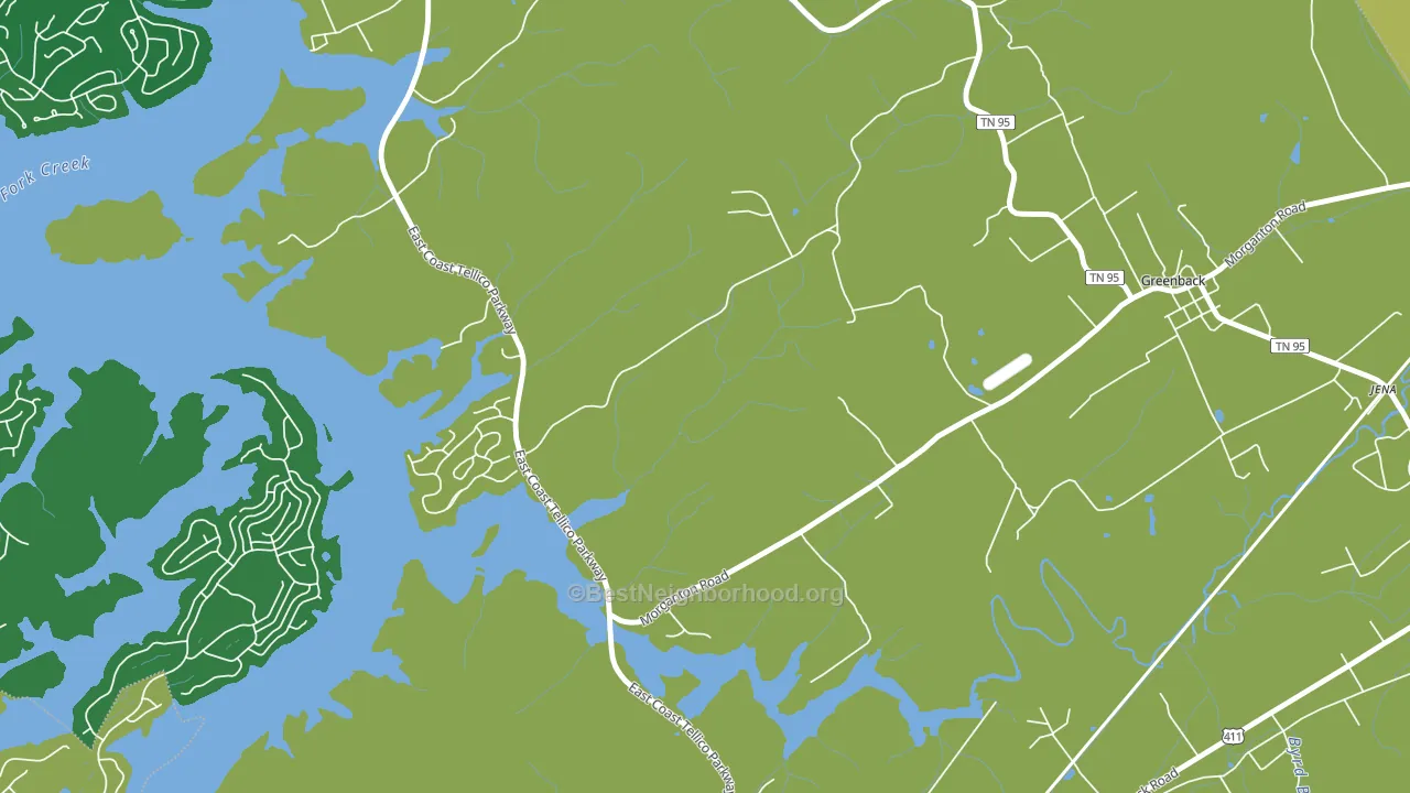 Morganton, TN block-group voter-turnout map
