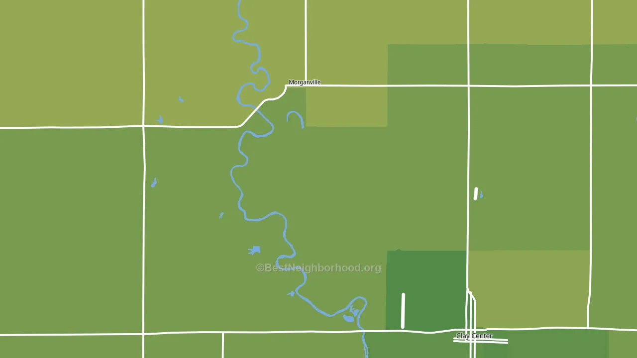 Morganville, KS block-group voter-turnout map