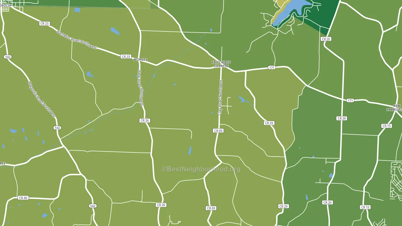 Morges, OH block-group voter-turnout map