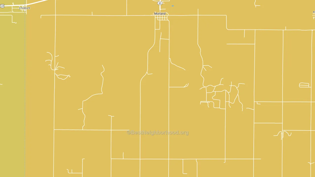 Morland, KS block-group voter-turnout map