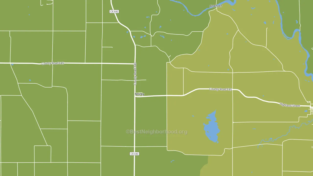 Morley, IA block-group voter-turnout map