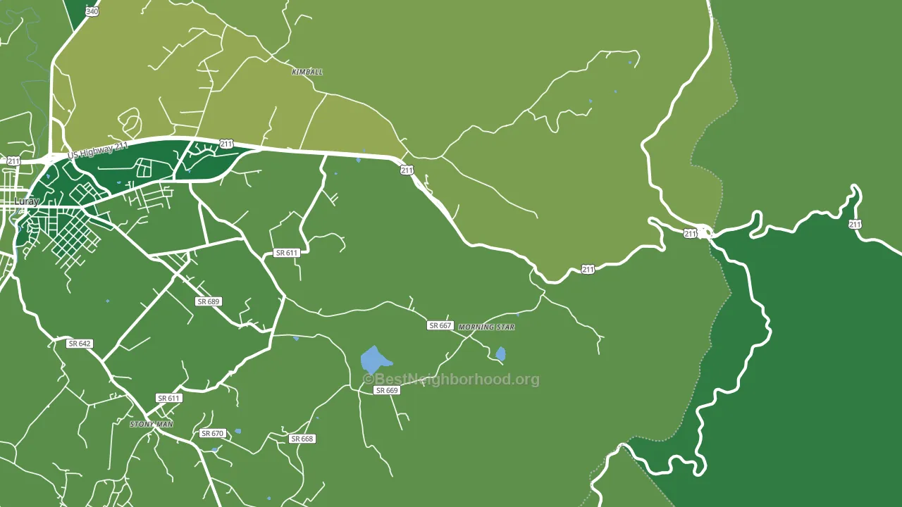 Morning Star, VA block-group voter-turnout map