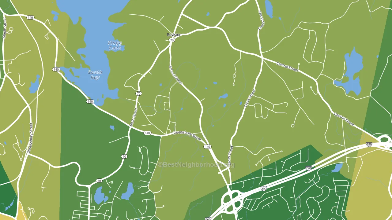 Morningdale, MA block-group voter-turnout map