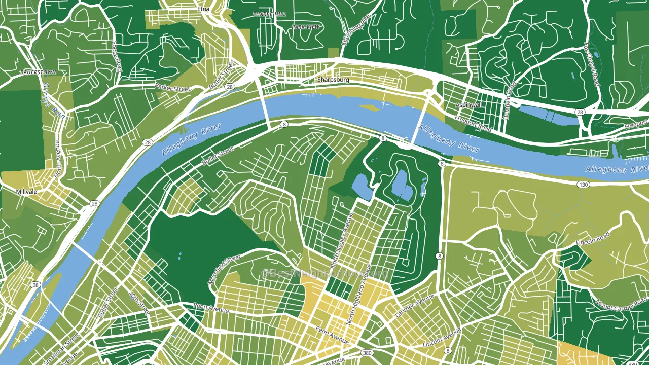 Morningside, Pittsburgh, PA block-group voter-turnout map