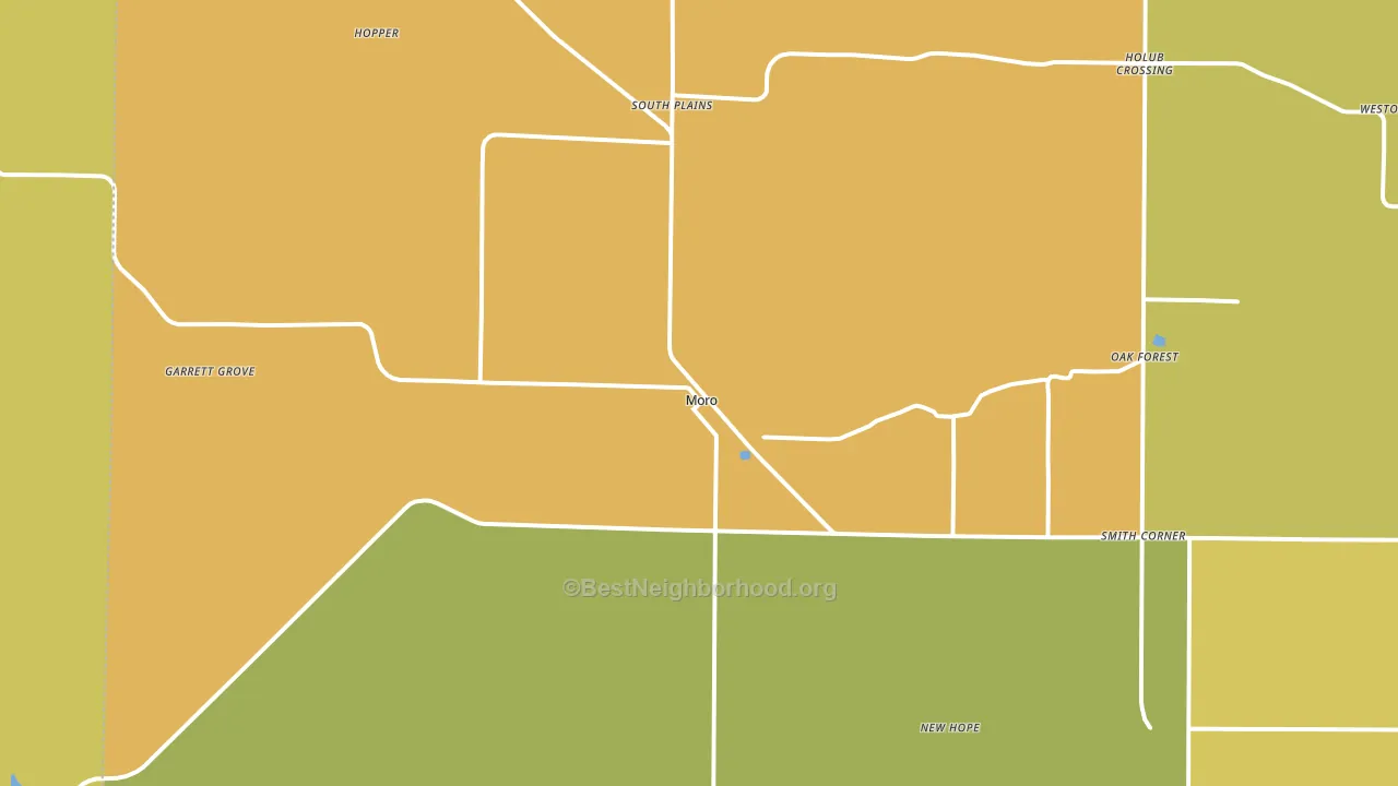 Moro, AR block-group voter-turnout map