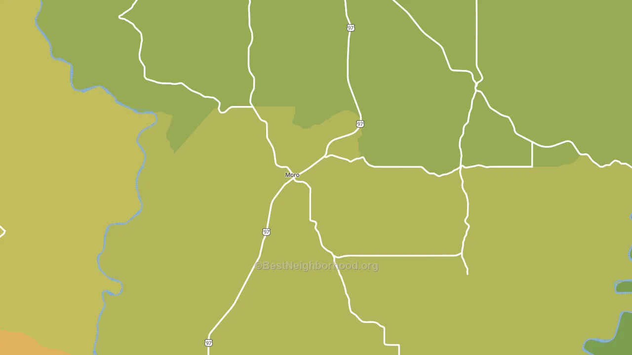 Moro, OR block-group voter-turnout map