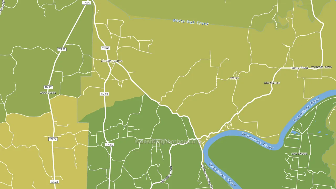 Morris Chapel, TN block-group voter-turnout map