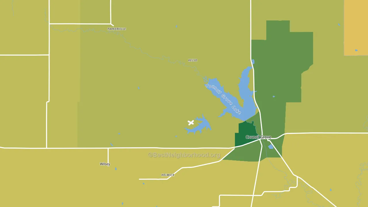 Morris County, KS block-group voter-turnout map