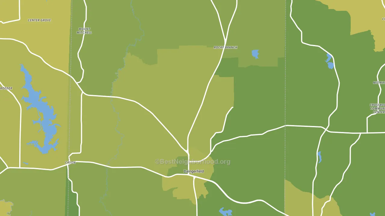 Morris County, TX block-group voter-turnout map