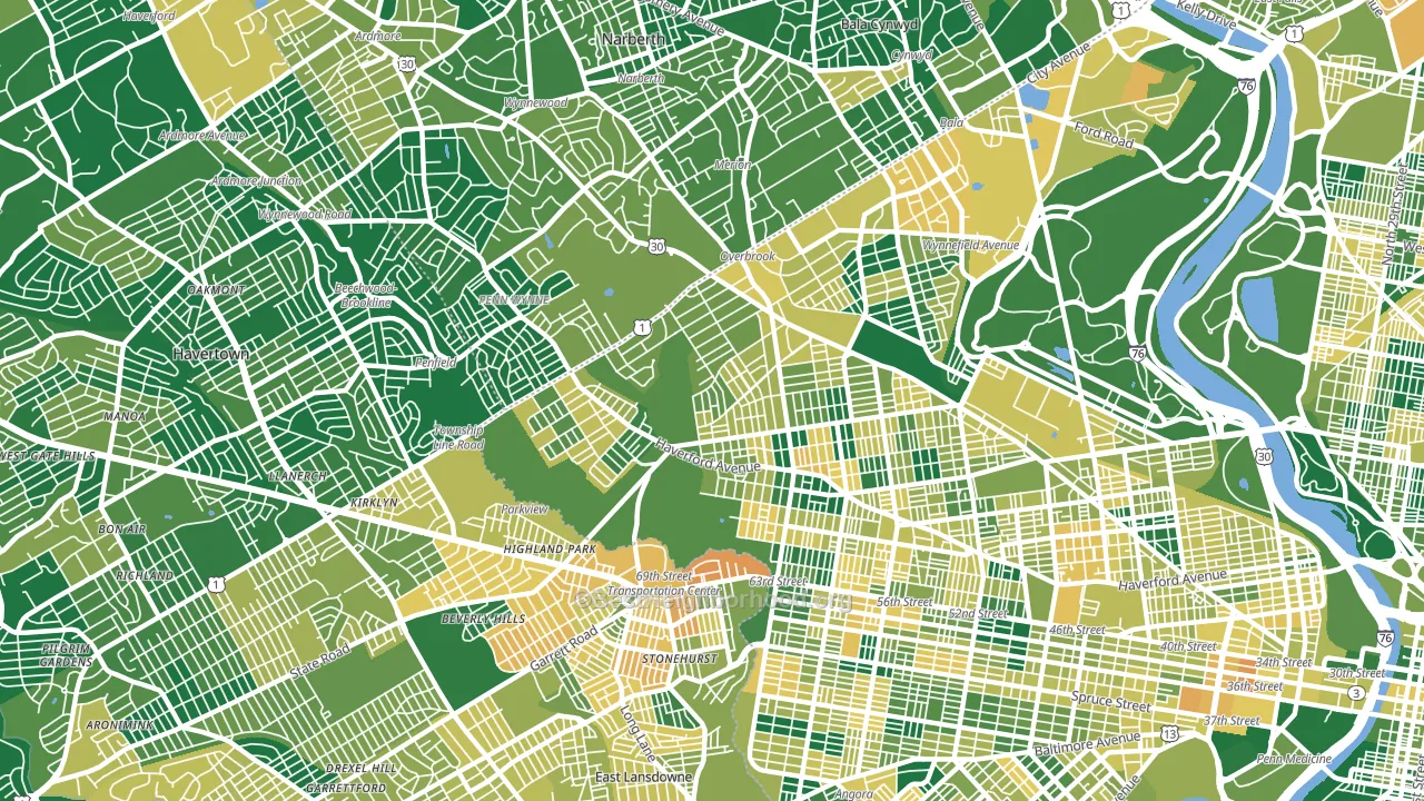 Morris Park, Philadelphia, PA block-group voter-turnout map