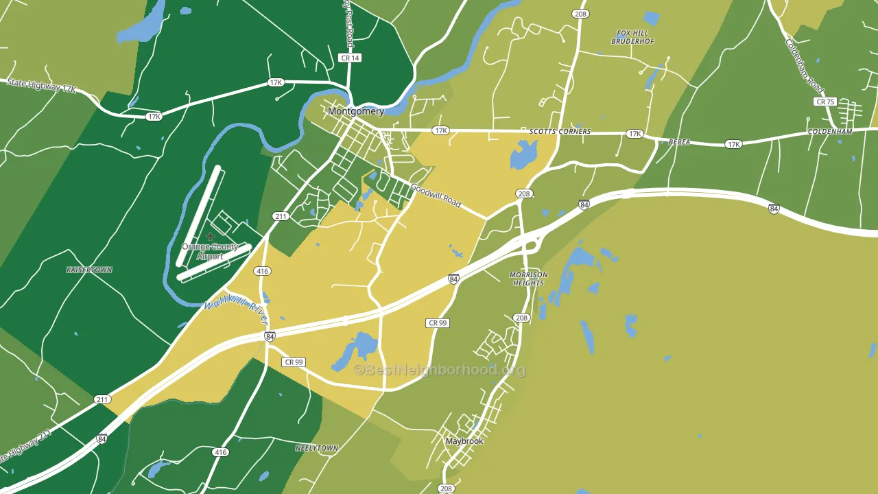 Morrison Heights, NY block-group voter-turnout map
