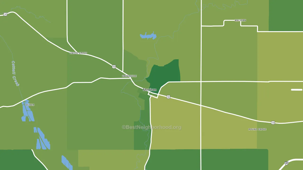 Morrison, IL block-group voter-turnout map