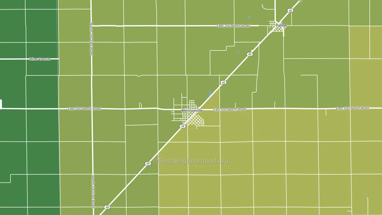 Morrisonville, IL block-group voter-turnout map