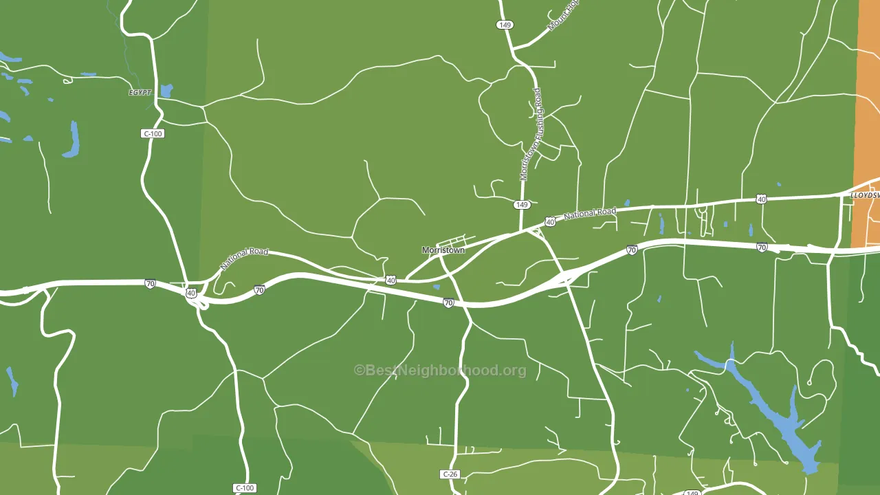 Morristown, OH block-group voter-turnout map