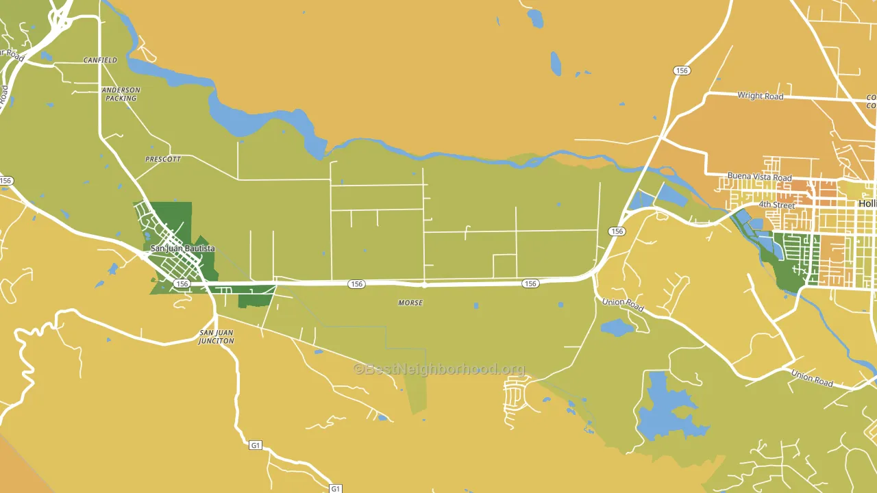 Morse, CA block-group voter-turnout map