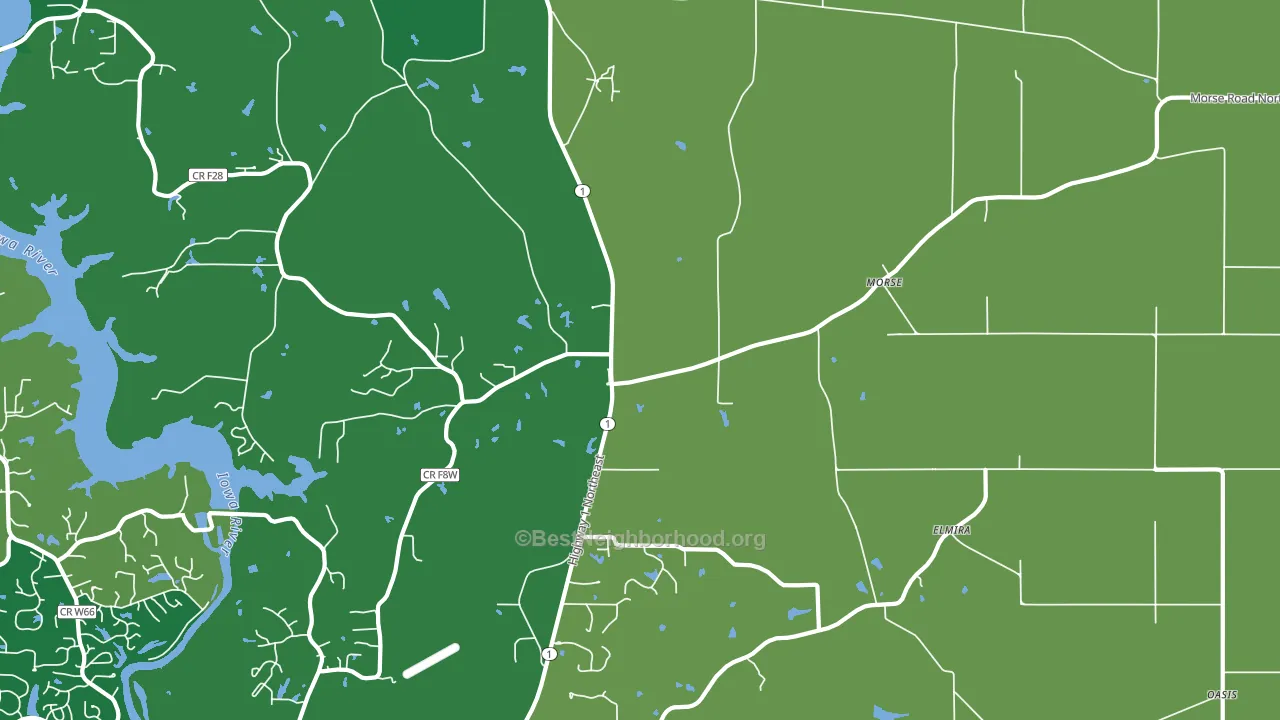 Morse, IA block-group voter-turnout map