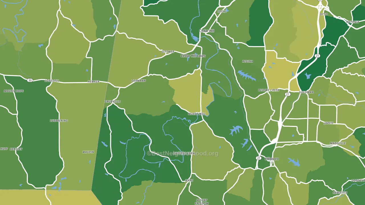 Morse Mill, MO block-group voter-turnout map
