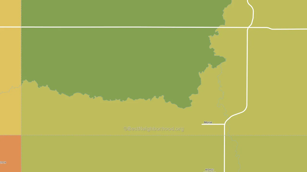 Morse, TX block-group voter-turnout map