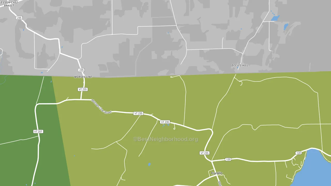 Morses Line, VT block-group voter-turnout map