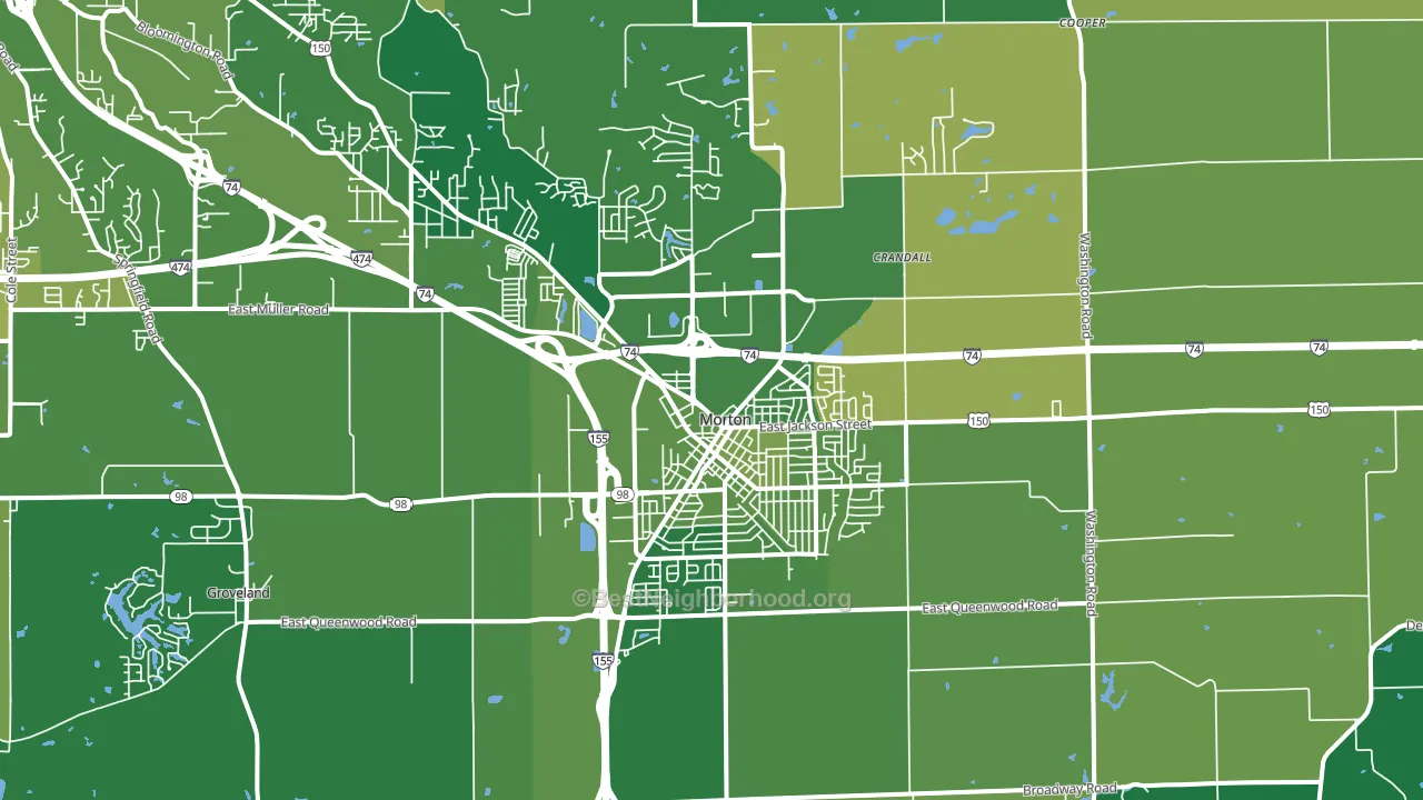 Morton, IL block-group voter-turnout map