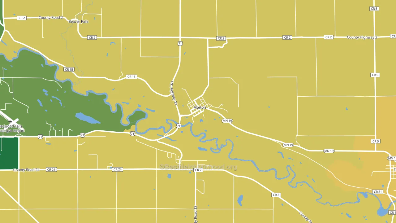 Morton, MN block-group voter-turnout map