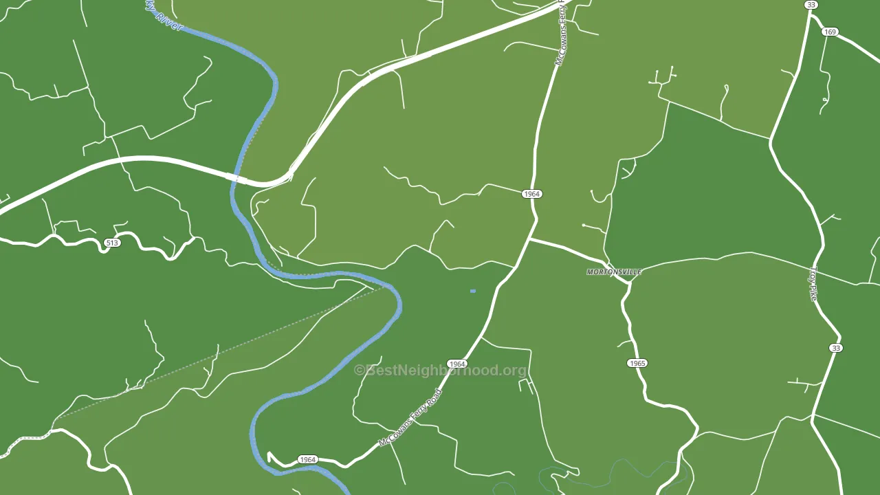 Mortonsville, KY block-group voter-turnout map