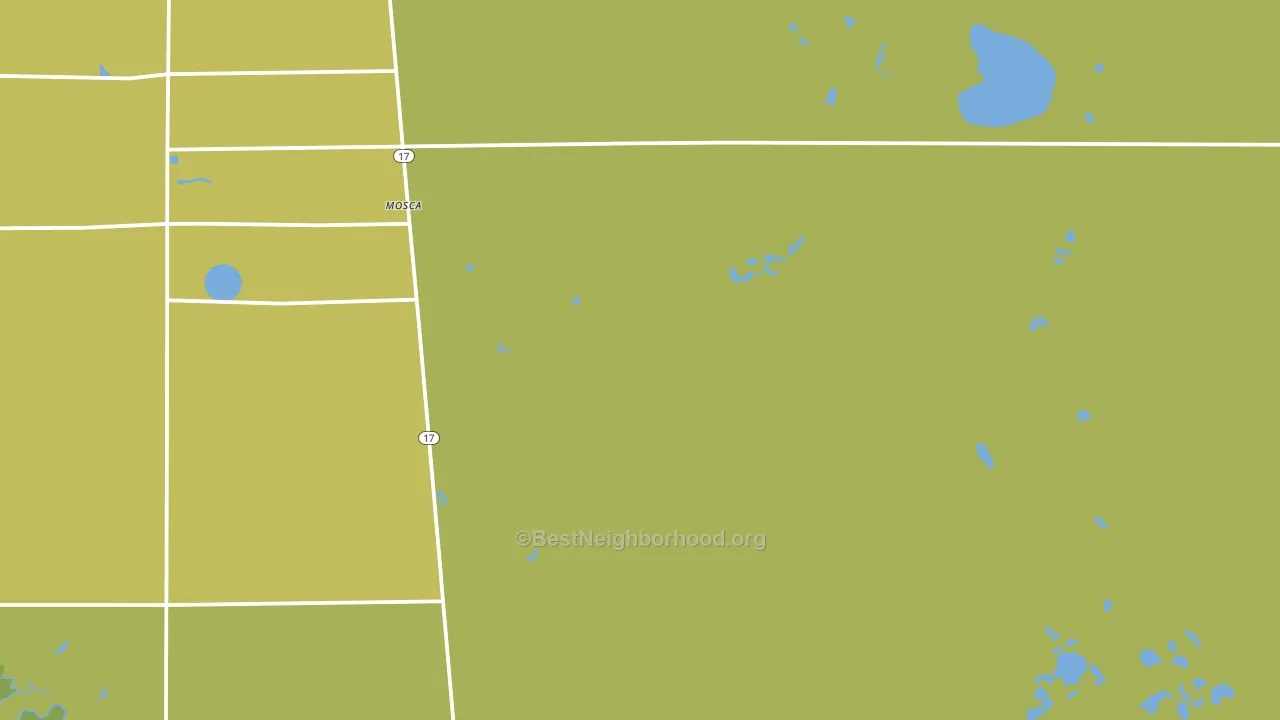 Mosca, CO block-group voter-turnout map