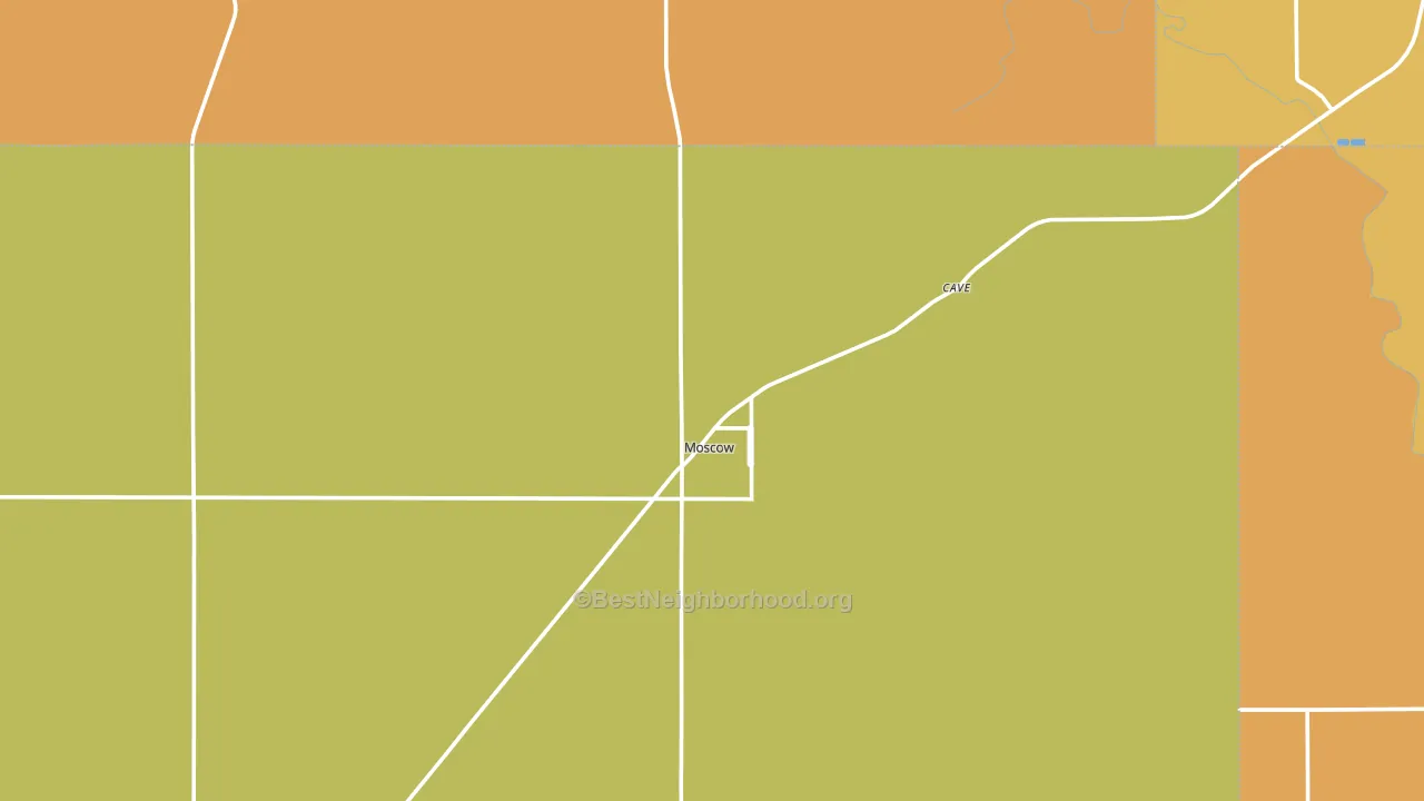 Moscow, KS block-group voter-turnout map