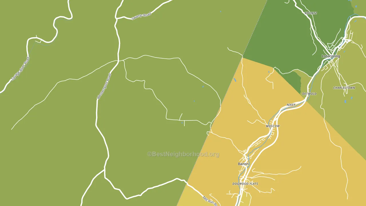 Moscow, MD block-group voter-turnout map