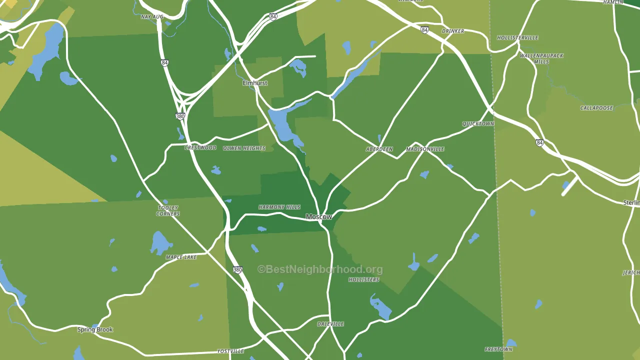 Moscow, PA block-group voter-turnout map