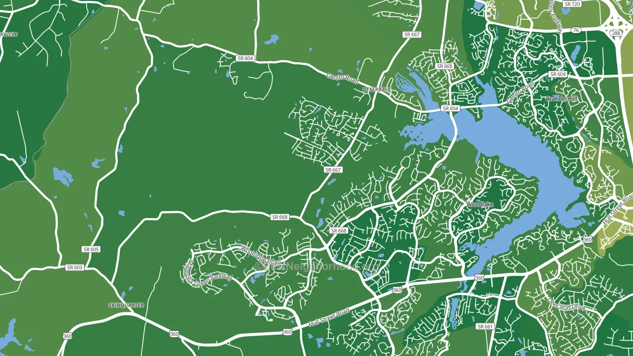 Moseley, VA block-group voter-turnout map