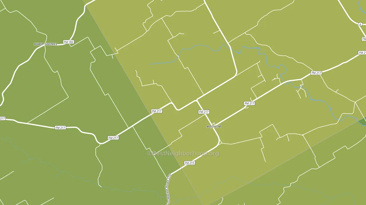 Mosheim, TX block-group voter-turnout map